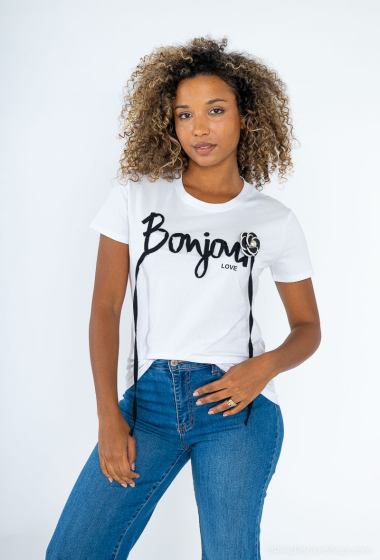 Grossiste Jolio & Co - T-shirt "Bonjour"