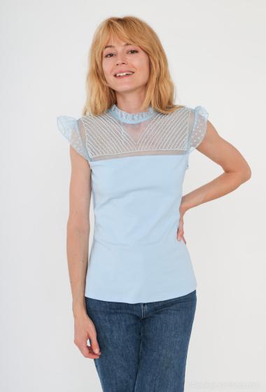 Wholesaler Jolio & Co - T-shirt decorated with pearls