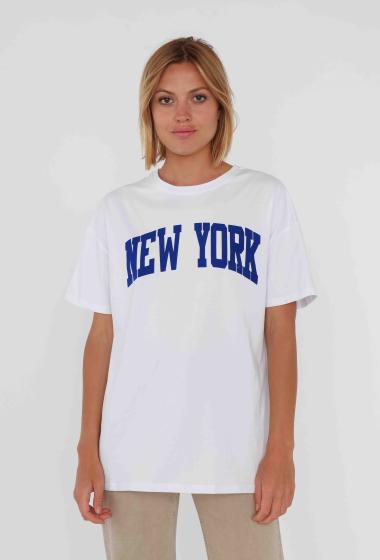 Wholesaler Jolio & Co - Oversized T-shirt with "New York" print