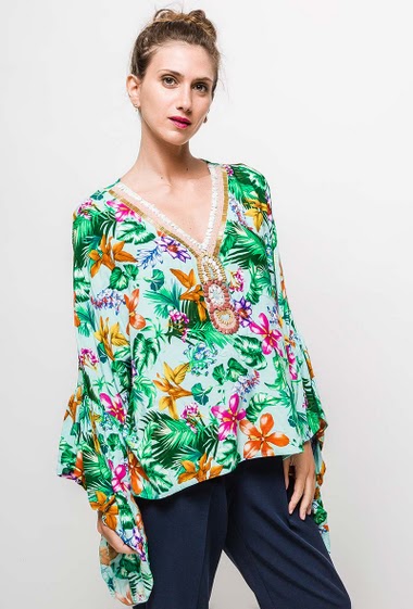 Wholesaler Jöwell - Loose printed blouse