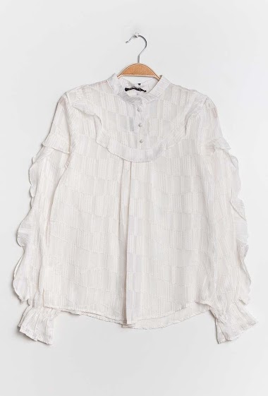 Großhändler Jöwell - Transparent blouse with ruffles
