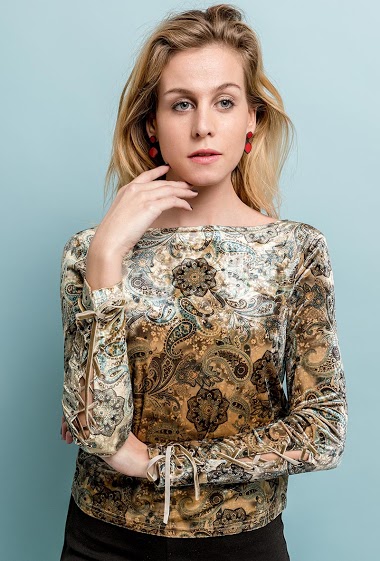 Wholesaler Jöwell - Velvet blouse