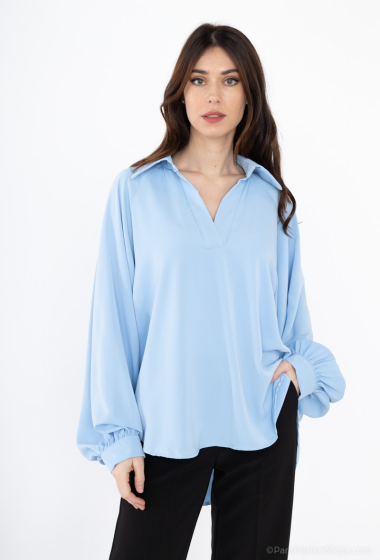 Wholesaler Jöwell - Printed blouse with balloon sleeves