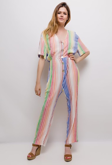 Wholesaler Jöwell - Colorful striped jumpsuit