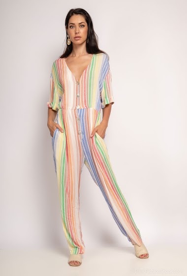 Großhändler Jöwell - Colorful striped jumpsuit