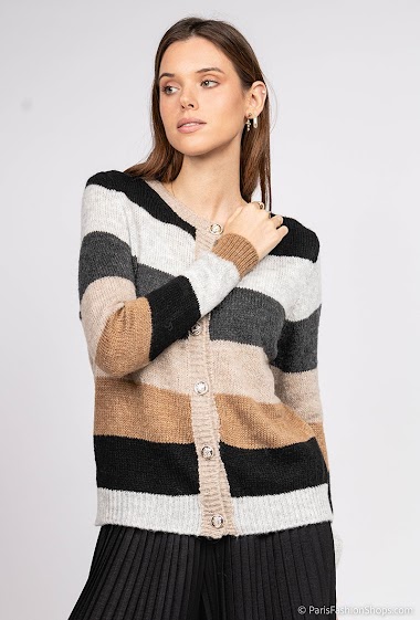 Wholesaler Jöwell - Soft striped cardigan
