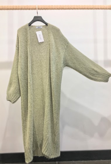 Grossiste Jöwell - Gilet long en tricot avec alpaga