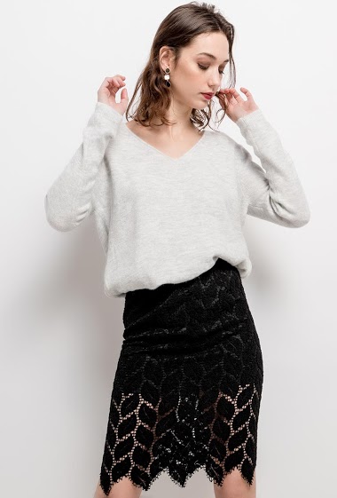 Wholesaler Jöwell - Pencil skirt in lace