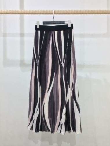 Wholesaler Jöwell - Printed pleated skirt