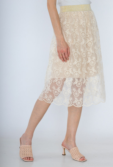 Wholesaler Jöwell - Tulle skirt with embroidery