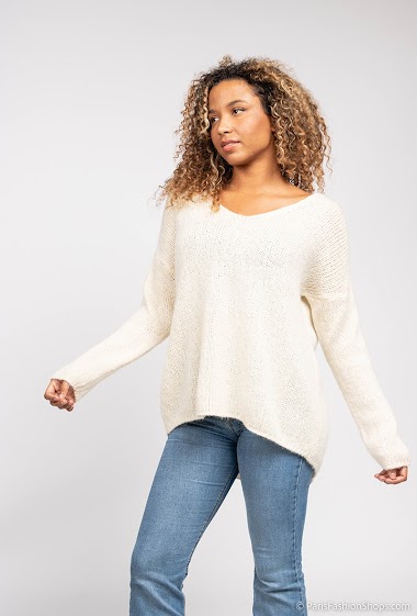 Wholesaler Jöwell - Shiny sweater in wool and alpaca blend