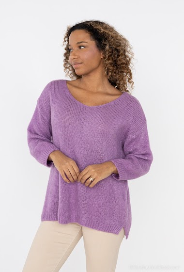 Großhändler Jöwell - Glänzender Pullover aus einer Mischung aus Wolle und Alpaka