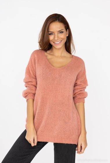 Wholesaler Jöwell - Shiny sweater in wool and alpaca blend