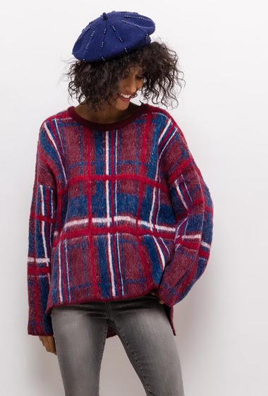 Wholesaler Jöwell - Check soft sweater