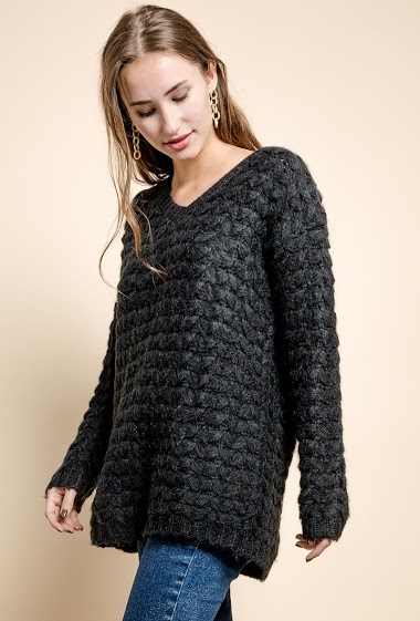 Wholesaler Jöwell - Textured soft sweater