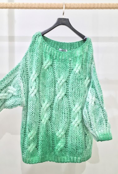 Wholesaler Jöwell - Tie-dye cable-knit sweater