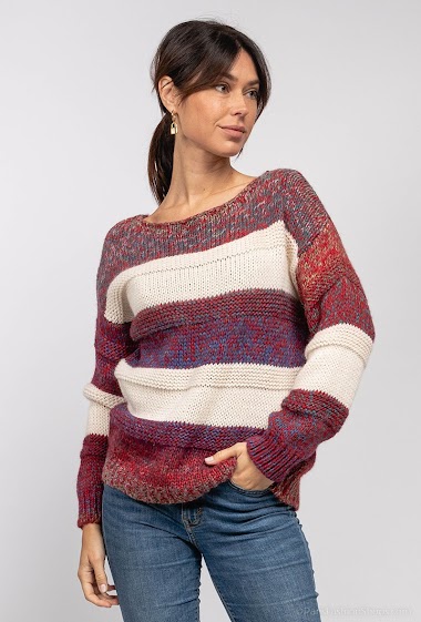 Wholesaler Jöwell - Striped knit sweater