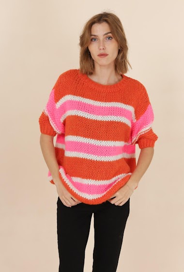 Wholesaler Jöwell - Colorful striped sweater