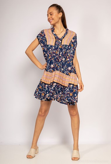 Wholesaler Jöwell - Oversize tropical dress