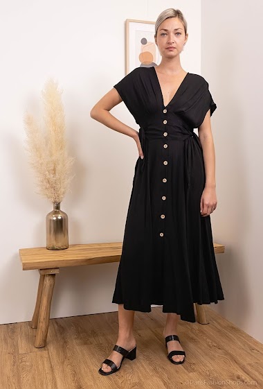 Wholesaler Jöwell - Buttoned knotted dress