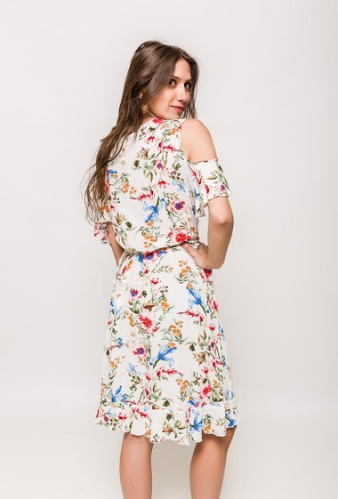 Wholesaler Jöwell - Floral wrap dress