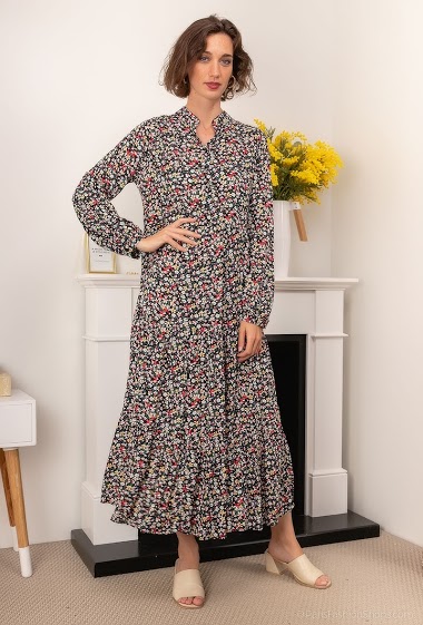 Grossiste Jöwell - Robe longue ample à imprimé