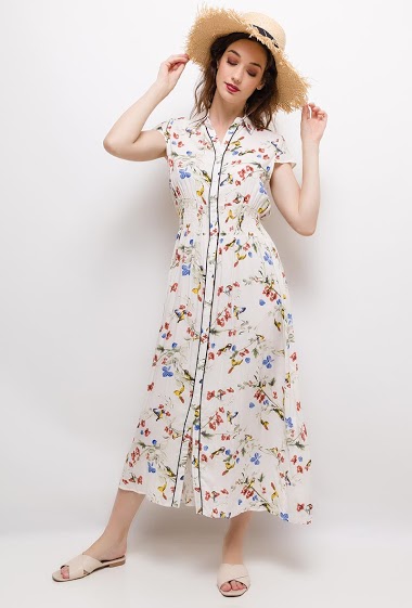 Wholesaler Jöwell - Maxi dress with elastic