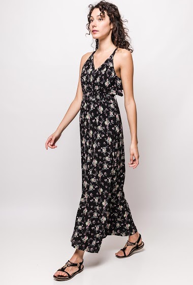 Wholesaler Jöwell - Maxi printed dress with open back