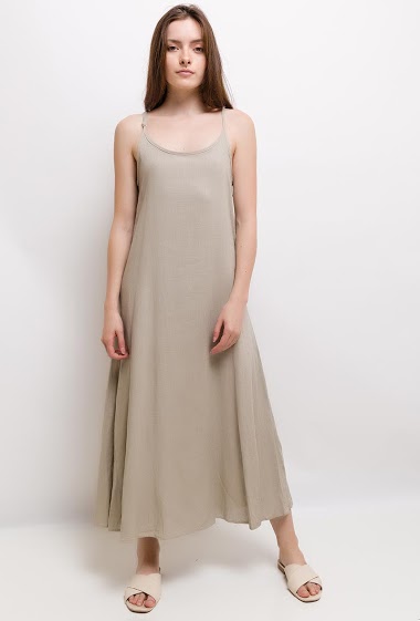 Wholesaler Jöwell - Linen blend maxi dress