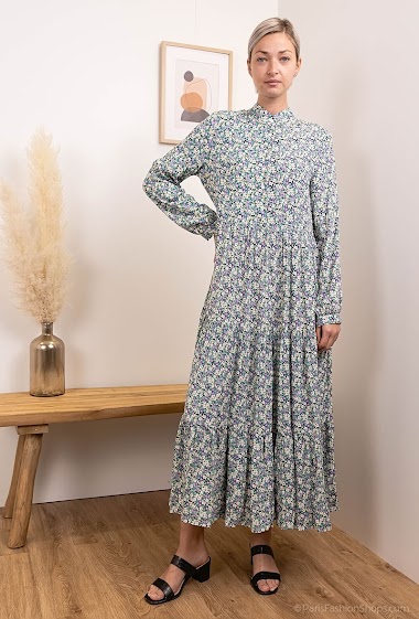 Grossiste Jöwell - Robe longue imprimée fleuri