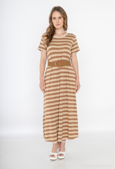 Wholesaler Jöwell - Striped T-shirt dress