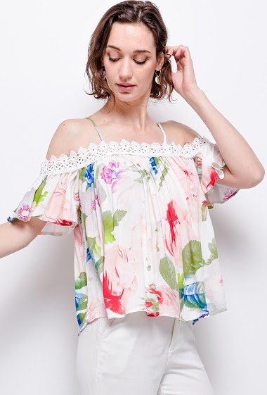 Wholesaler Jöwell - Cold shoulder blouse