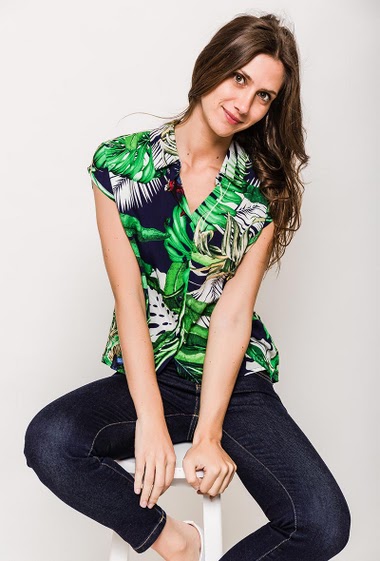 Wholesaler Jöwell - Tropical sleeveless shirt