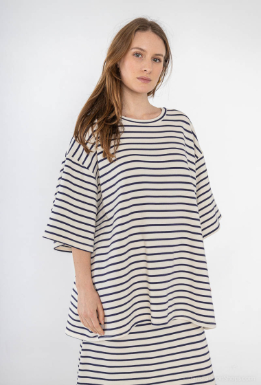Wholesaler Jöwell - Striped cotton skirt