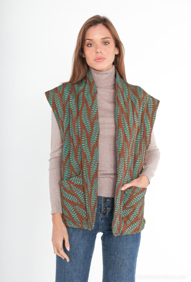 Wholesaler Jöwell - Printed sleeveless padded jacket