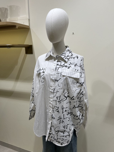 Großhändler JOYNA - Ausgerichtetes, besticktes Hemd