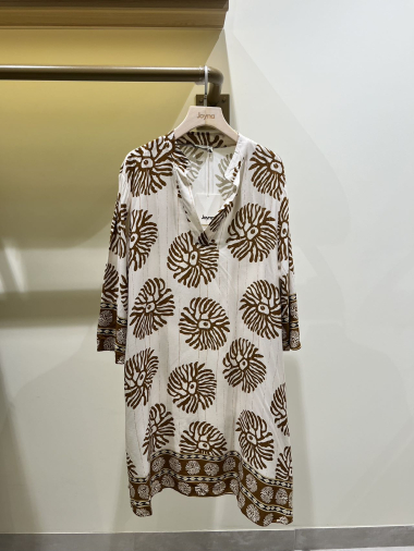 Wholesaler JOYNA - Round pattern midi dress