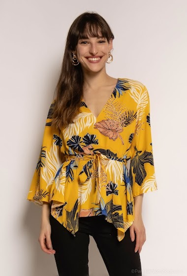 Großhändler S.Z FASHION - Blouse with tropical print