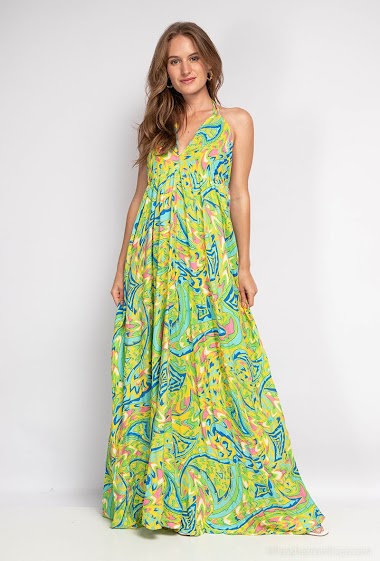 Wholesaler S.Z FASHION - Long abstract print dress