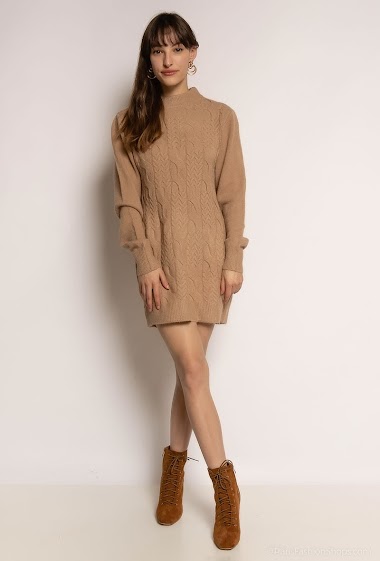 Wholesaler S.Z FASHION - Cable knit sweater dress
