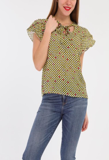 Wholesaler S.Z FASHION - Top multicolor with geometrical print