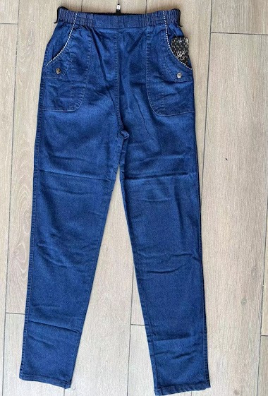 Grossistes JST FORMY - Pantalon jeans poche rayures