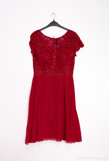 Wholesaler Juju Christine - Short Embroidered Formal Dress