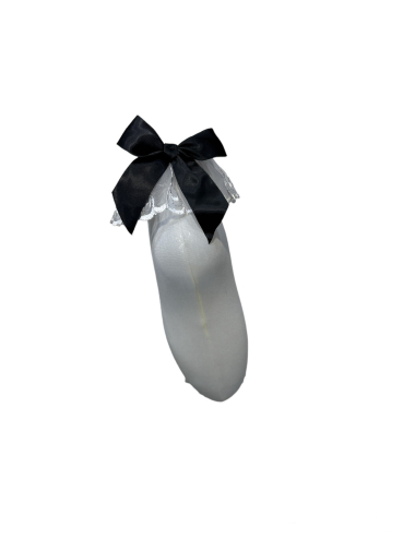 Wholesaler JULIET'S&CO - nylon sock with ruffle and satin bow