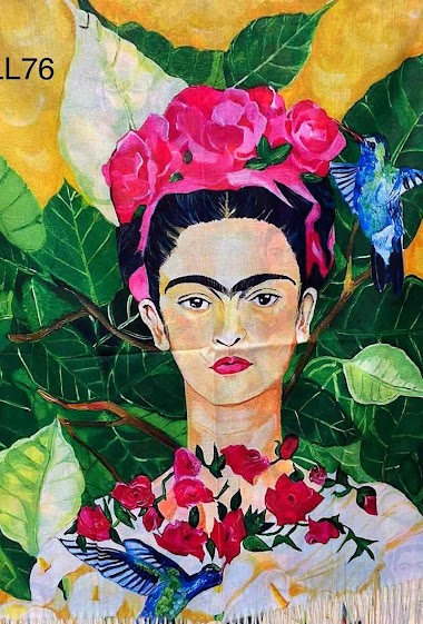 Wholesaler JULIET'S&CO - Frida Kahlo artwork painting print scarf