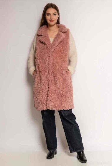 Wholesaler JULIET'S&CO - Sleeveless synthetic fur coat