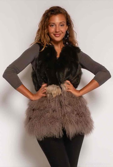 Wholesaler JULIET'S&CO - Real fur sleeveless vest