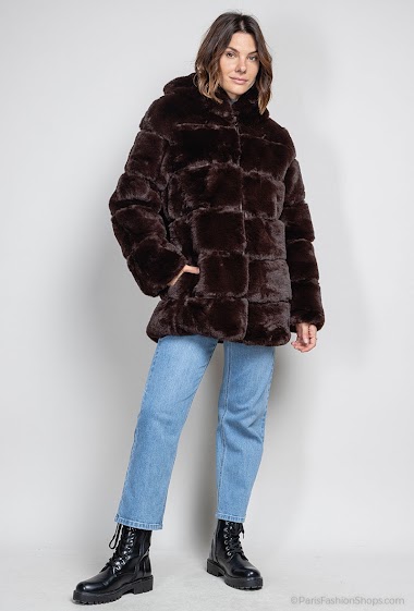 Großhändler JULIET'S&CO - Synthetic fur coat with hood
