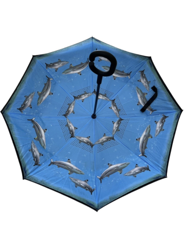 Grossiste JULIET'S&CO - parapluie inversé motif baleine