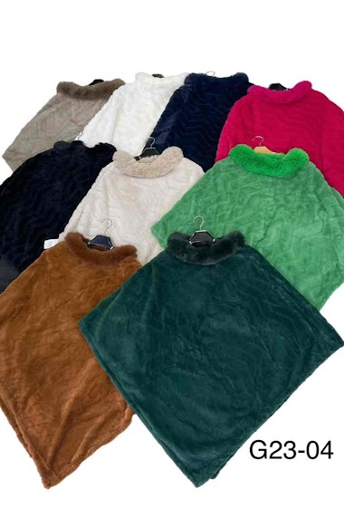 Wholesaler JULIET'S&CO - Faux fur poncho